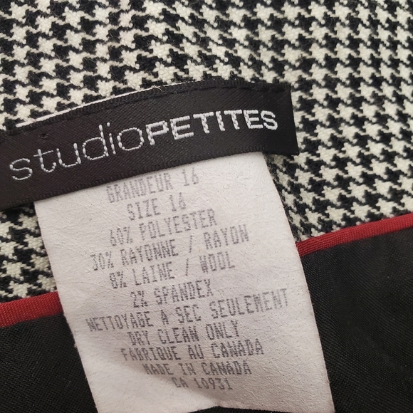 Vintage Studio Petites Checkered Business Style  Pencil Skirt - Picture 9 of 10